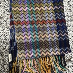Missoni Colorful Zigzag Knit Scarf